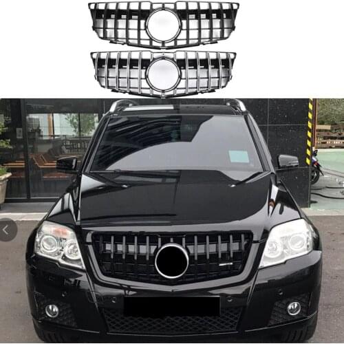 Front Bumper Racing Grill Billet Grille Cover For Mercedes-Benz X204 GLK-Class 2008-2012 GT