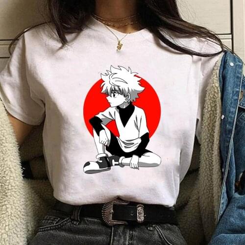 Casual Loose Anime Hunter X Hunter Shirt Man and Woman White T-Shirt Fashion
