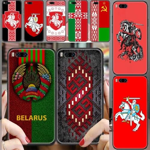 Republic of Belarus National flag Phone case For Xiaomi Mi Max Note 3 A2 A3 8 9 9T 10 Lite Pro Ultra black painting back luxury