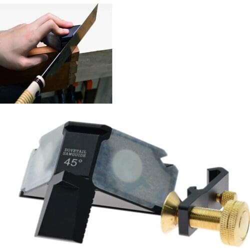 45 Degree Angle Saw Gauge Bilateral Manual Sawing Dovetail Tenon Auxiliary Aluminum Alloy Joinery carpenter Woodworking DIY Tool