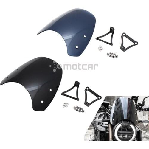 Black/Smoke ABS Plastic Motorcycle Headlight Windshield Wind Deflector Windscreen for Honda CB650R 2019-2021 Instrument Visor
