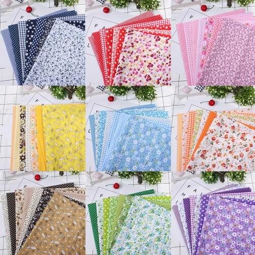 YORIWOO 25x25cm or 26x24cm Mixed Printed Cotton Fabric Cloth Sewing Quilting Patchwork Needlework DIY Handmade Craft Accessories