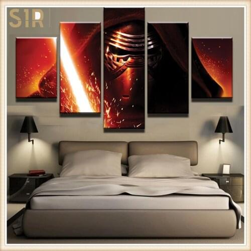 Star War Decorations for 5 Part Movie HD Poster Living Room Decoration Room Decor Anime Wall Art Star War Poster Wall Decor