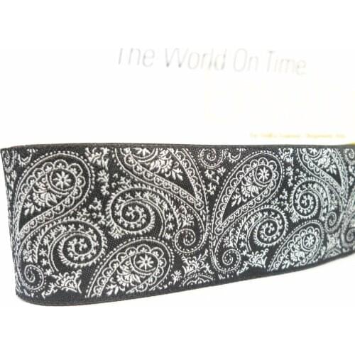 1-1/2'' 38mm Wide PAISLEY Dog Collar Jacquard Ribbon