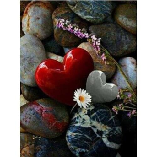 5D DIY Diamond Painting Square/Round Diamond Landscape Painting Red Love Heart Stone Beauty Picture Cross Stitch Decor Art TX700