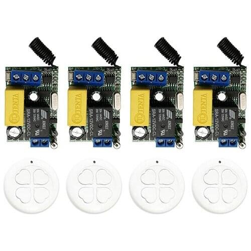 AC220V 1CH 10A Relay RF Wireless Remote Control Switch Wireless Light Switch Receiver +Transmitter Garage Door shutters/ lamp