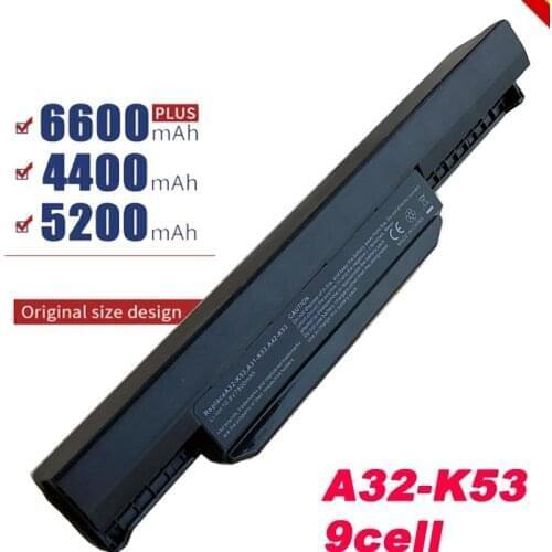 9cellBattery For Asus A32-k53 A42-K53 A31-K53 A41-K53 A43 A43J A53J A53 K43 K53 K53s X43 X43s X44 X53 X54 X84 X53S Free shipping