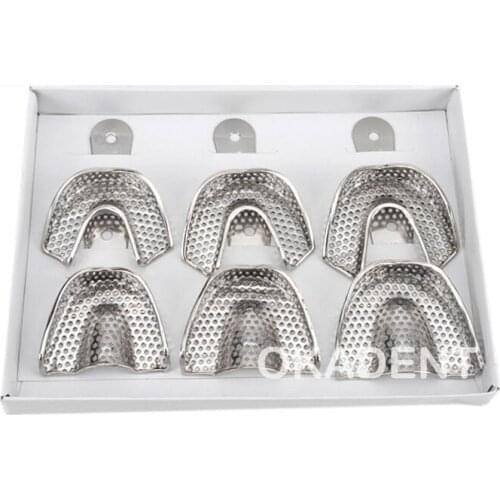 6pcs/Set Autoclave Stainless Steel Impression Tray