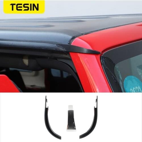 TESIN Car Roof Drain Rainwater Diversion Assist Extension Drainage Catheter External For Jeep Wrangler JK 2007-2017 Accessories
