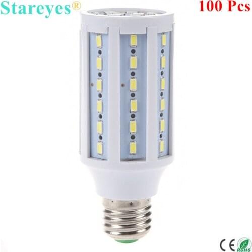 Free shipping 100 pcs E27 E14 B22 15W SMD 5630 5730 60 LED 110V/220V LED corn bulb SMD spotlight desk lamp Maize light lighting
