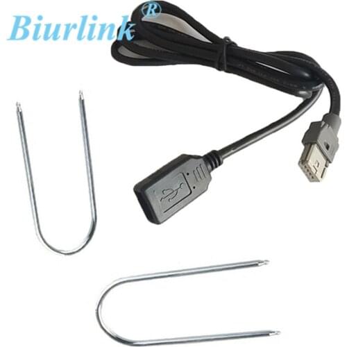 Biurlink Stereo USB Cable Adapter For Peugeot 207 307 308 407 Citroen C2 C3 C4 RD9 RD43 RD45