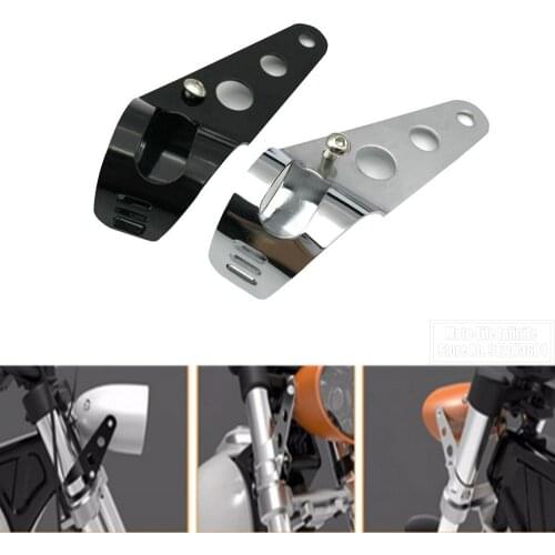 Fork Mount Clamp Black Head Lamp Holder Motorcycle Headlight Bracket Universal Mount Stand Support Autocycle Accessories