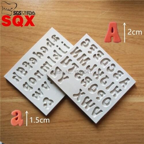 Childrens Educational Toys Capital / Letter Silicone Mold Fondant Mold Cake Decorating Tools Chocolate Gumpaste Mold SQ163001