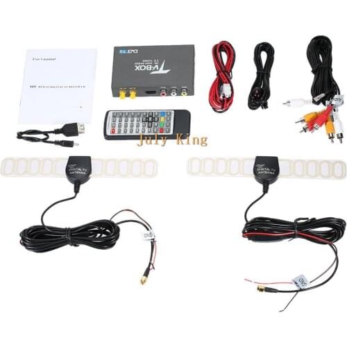 Dual Antenna DVB-T2 Car Digital HD TV Receiver, DVB-T2 Receiver TV Tuner Support 160KM/H MPEG-1 / -2 / -4, H.264 Decoder