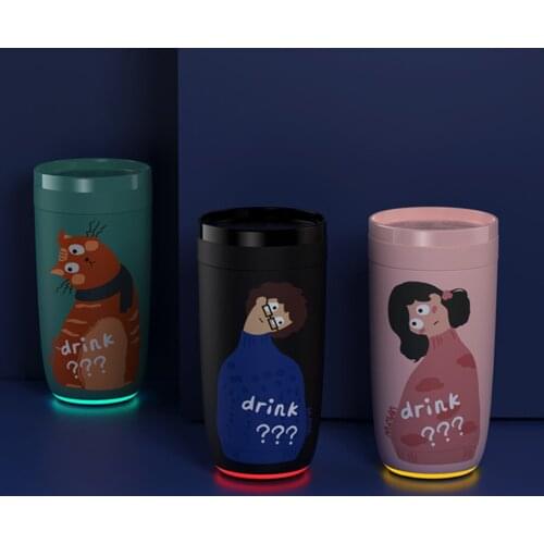 Electric Smart Cooling Cup Stainless Steel Frosty Freeze Tumbler Freezable Drink Constant Temperature Temperature Measurement