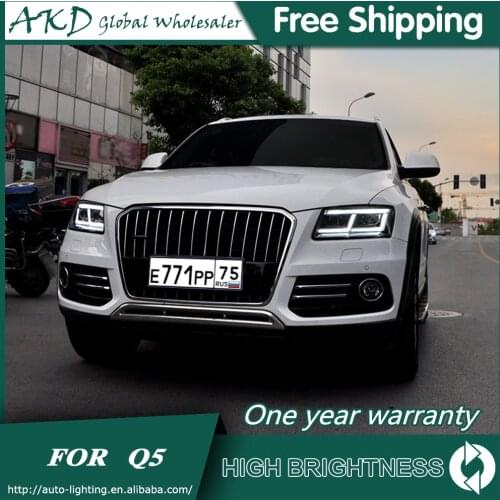 For Car AUDI Q5 Headlights 2009-2018 DRL Day Running Light LED Bi Xenon Bulb Fog Lights Car Accessory AUDI Q5 Head Lamp