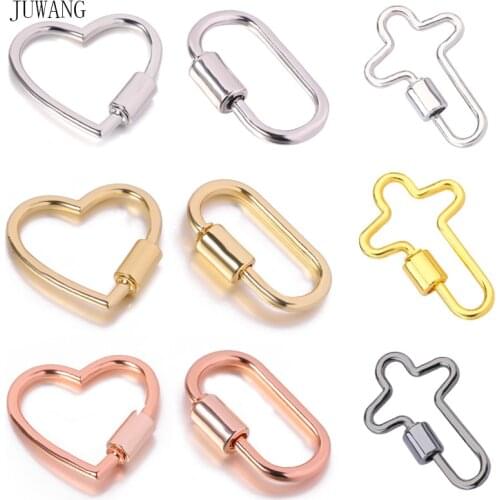 JUWANG Alloy Screw Sprial Clasps Hooks Pendant Connectors Fashion Jewelry Findings For Handmade DIY Necklaces Bracelets Making