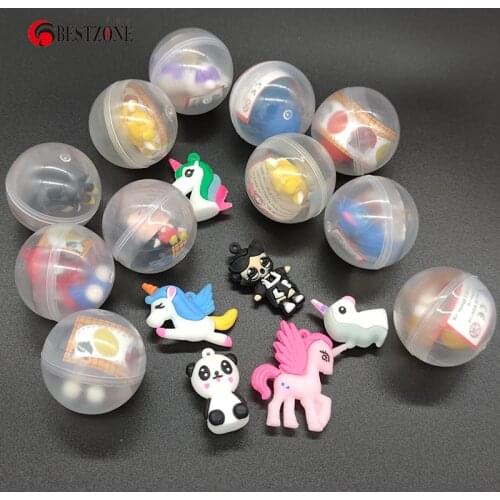 20/50/100Pcs/Pack 45MM Transparent Plastic Surprise Round Balls Capsule Toy With Different figure Dolls Kids For Vending Machine