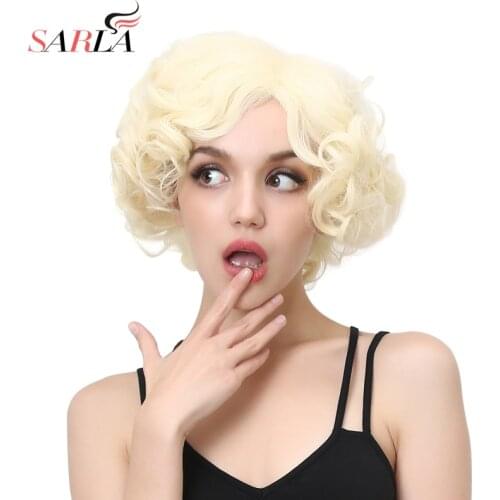 Cosplay Synthetic Wig 1920s Costumes Short Blonde Halloween Curly Classic for Women Party Wigs