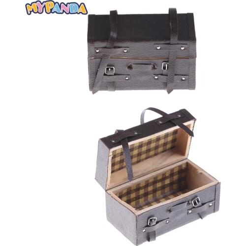 Miniature Luggage Brown Box Case Remote Control Toys Axial SCX10 TAMIYA TRX-4 1:10 Rock Crawler Decoration RC Car Parts