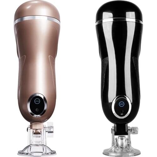 Hands Free Male Masterbators Masturbator Mens Sex Toys Automatic Rotation Silicone Vagina Real Pussy