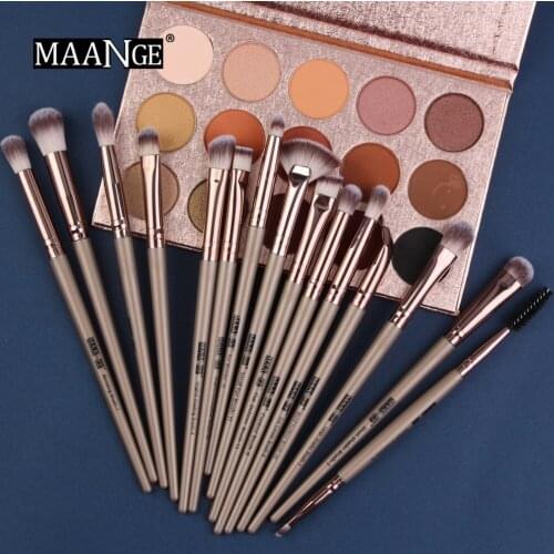 New 15 PCS Make Up Brushes Set Professional Blending Eyeshadow Eyebrow Fan Brush Synthetic Hair For Makeup Beauty Tools kit