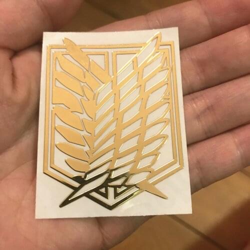 Three Ratels MT-79 3D Attack On Titan Anime Sticker Luxury 3D Metal Mobile Phone Laptop Car Motorcycle Decal DIY