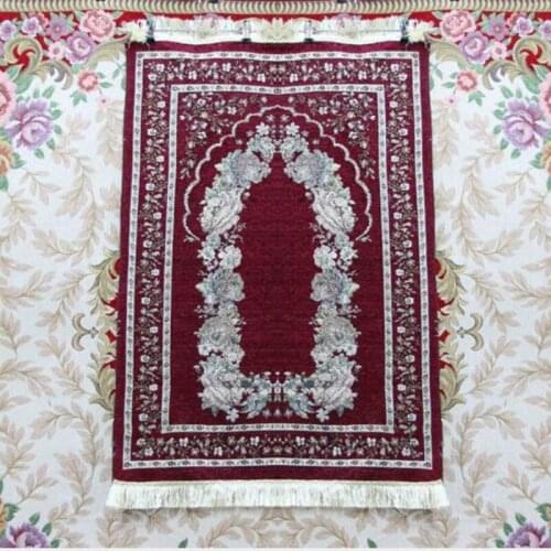 Chenille Flower Pattern Muslim Worship Blanket Worship Blanket Ramadan Festival