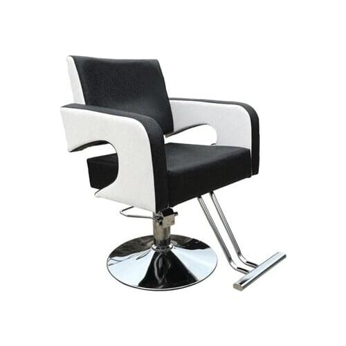 Barbers hair cut chair. Hair salons fashion beauty-care chair black and white