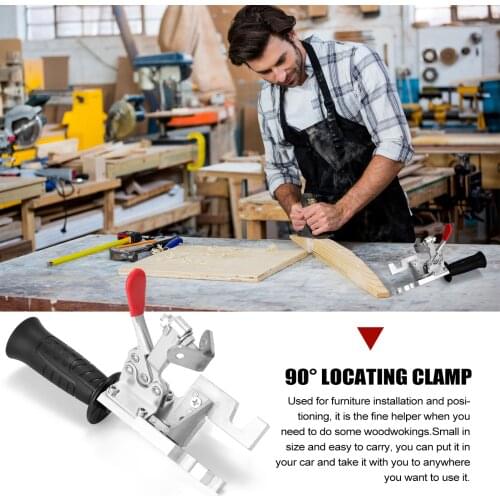 90° Partition Carpenter Locating Clamp Woodworking DIY Tool Wardrobe Installation Auxiliary Tools Suitable for 10~25mm Board