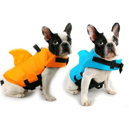 Dog Life Vest Summer Shark Pet Life Jacket Dog Clothes Dogs Swimwear Pets Swimming Suit