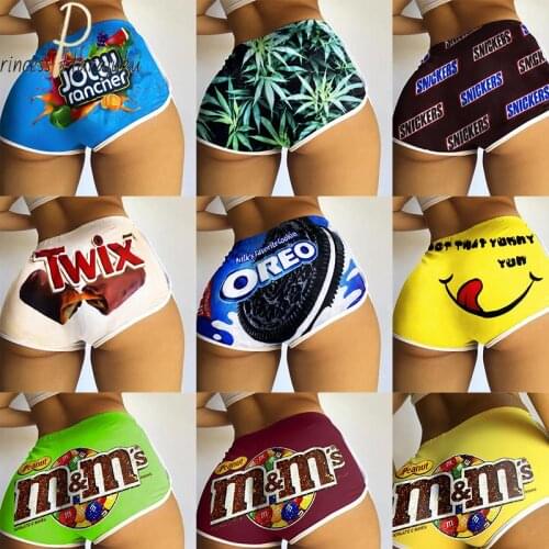 2021 New Women Shorts Summer Slim Short High Waist Elasticity Color Letter Printing Hot Shorts Aesthetics Casual Fashion Clothes