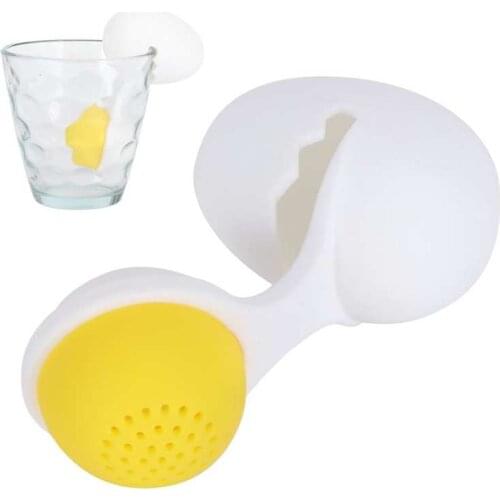 Cute Egg Shape Tea Filter Tea Infuser Strainer Silicone Tea Bag Loose Leaf Filter Kitchen Gadget