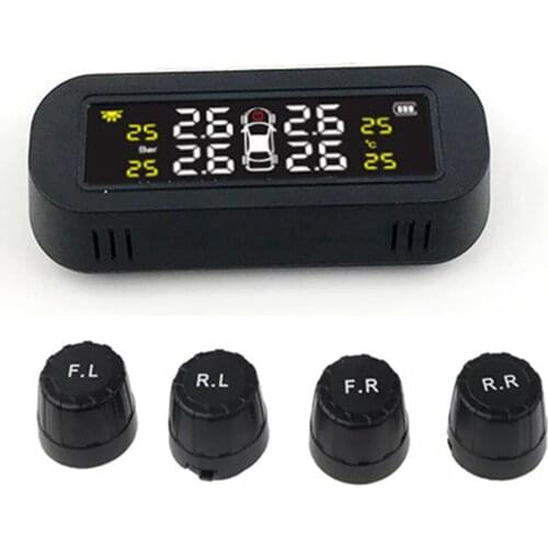 Tire Pressure Monitoring System LCD Display Tyre Monitor TPMS External Sensors