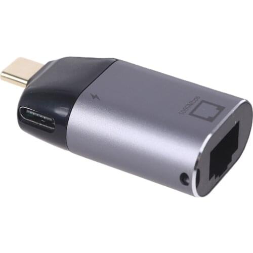 Light Weight USB C to RJ45 Adapter Type-C to RJ45 Adapter Converter Compatible with Most Computer Laptop
