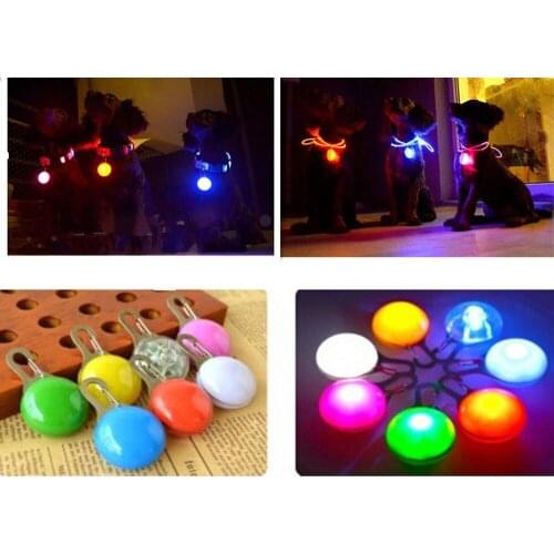 Pet Dog LED glowing pendant necklace Safety puppy Cat Night Light Flashing Collar pet Luminous Bright Light Multicolor