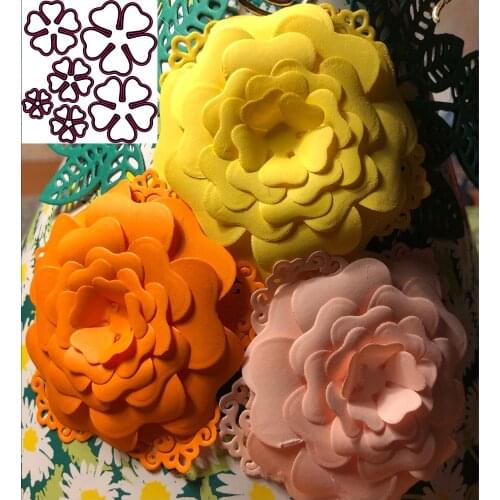 Cutting Dies cut dieNew Design Craft 6pcs flower rose decoration Scrapbooking Album Paper Card Craft Embossing Die Cuts