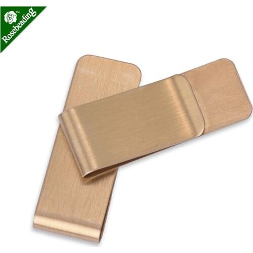 5pcs High Quality Raw brass Money Clip Holder For Slim Pocket Cash Rectangle,Jewelry making,Jewelry finding