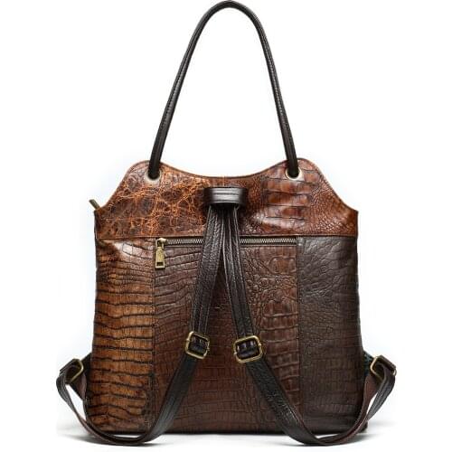 New national wind embossed lady bag splicing single shoulder bag leather large capacity