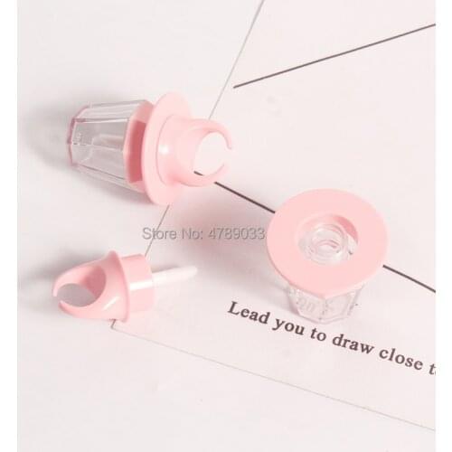 10/30/50pcs 8ml Diamond Ring Shape Empty Lip Gloss Tube Lips Balm Bottle Brush Container DIY Refillable Bottle Lipgloss Tube