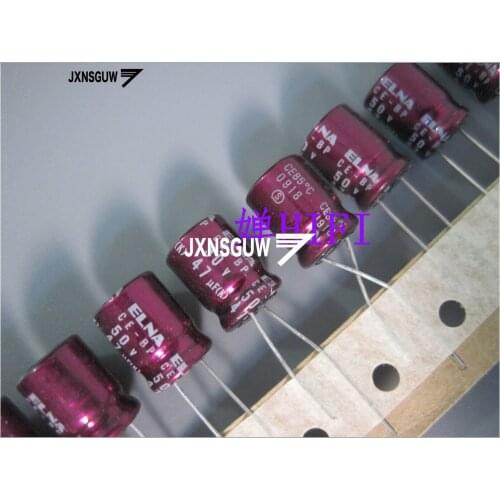 10PCS ELNA CE-BP 50V47UF 10X12.5MM 47UF50V Red Robe audio electrolytic capacitor RBD 47uF/50V BP 47UF 50V RBD-50V470KH3