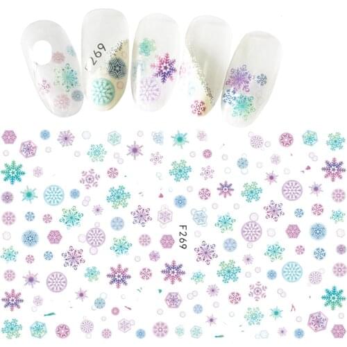 3D Nail Sticker Snowflake Designs Nail Art Decorations Stickers Foil Decals Wraps Manicure Accessories Nails Decoraciones