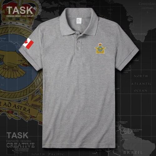 Air Force Canada Canadian CA CAN Forces mens Polo shirts cotton High Quality Business men shirts short sleeve tees summer tops