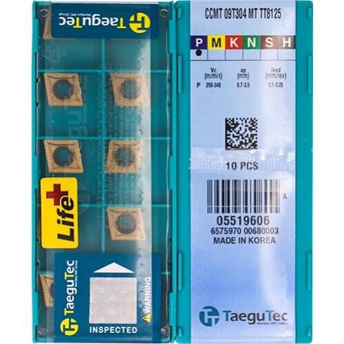 CCMT09T304-MT TT8125 Original Taegutac Carbide Inserts Turning Inserts Lathe Tools 10Pcs/Lot