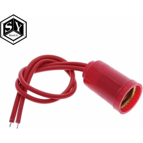 GREAT IT E10 lamp holder With wire Small lampholder e10 base teaching instrument experiment wire length 12cm base E10 lampholder