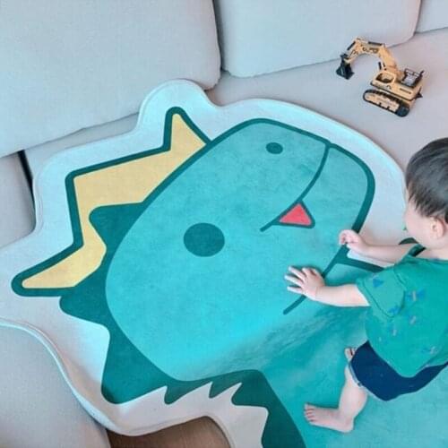Baby Play Mat Crawling Carpet Kids Room Floor Rug Cute Cartoon Dinosaur Game Pad Y4UD