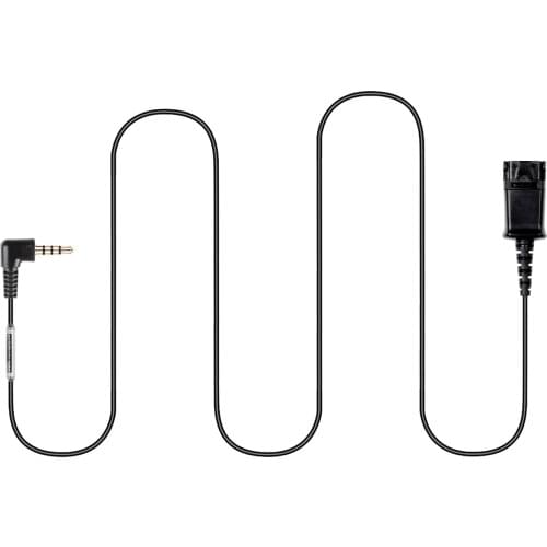 Call center headset QD Quick Disconnect cable with single 3.5mm plug for smartphones mobile phones ,laptop etc