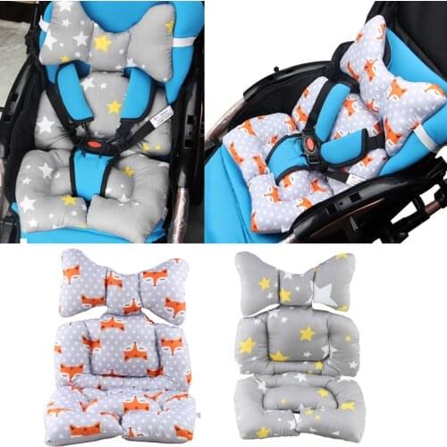 Baby stroller Cotton Cushion Seat Cover Mat Breathable Soft Car Pad Pushchair Urine Pad Liner Cartoon Star Mattress Baby Cart