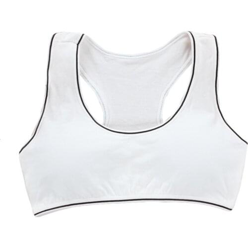 Cotton Girl Underwear Bra Without Rim Development Bra Adolescent Chest Vest Kids Children Cotton Underwear Vest Top
