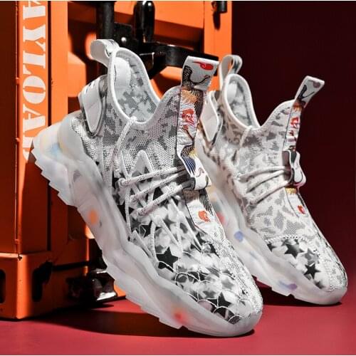 Trendy Men Chunky Sneakers Breathable Running Shoes High Quality Antiskid Damping Sports Shoes Outdoor Comfortable Jogging Shoes